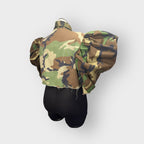 Cropped Couture Sleeve Power Bow Shacket