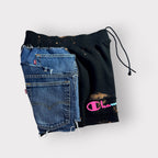 Double Back Denim Sweat Shorts