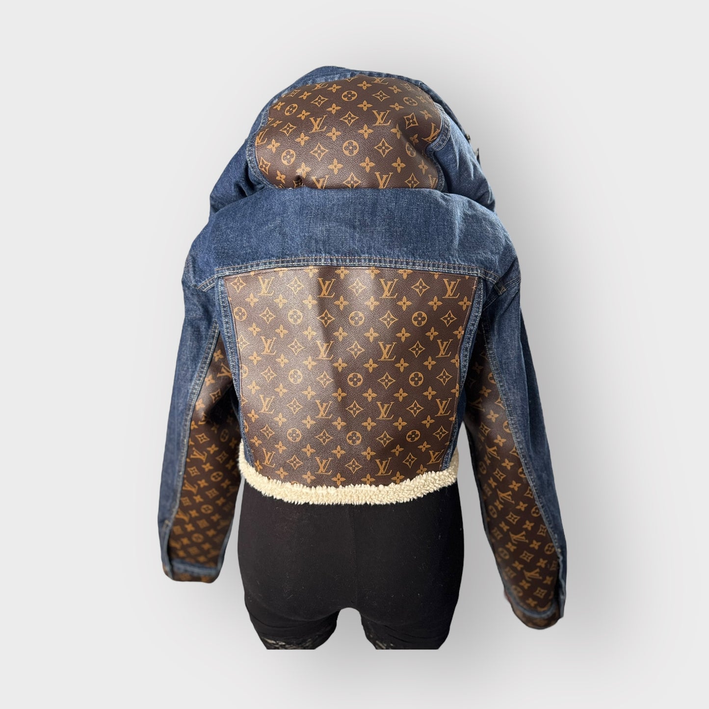 Deluxe Designer Insp. Denim Sherpa Jacket
