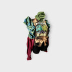Leopard Mixed Media Street Style Hooded Tee