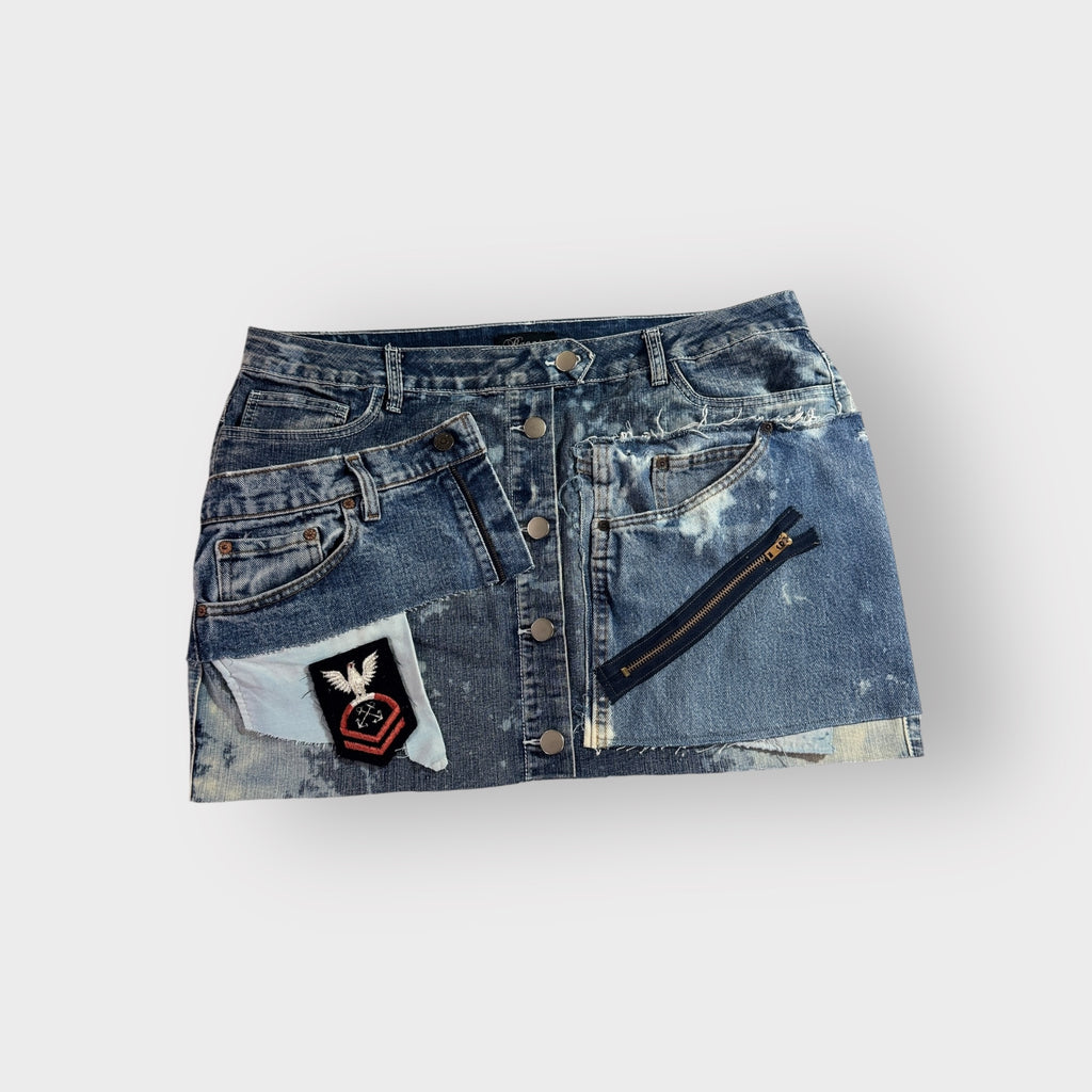 Patchwork Denim Mini