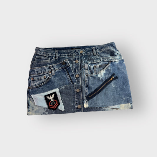 Patchwork Denim Mini
