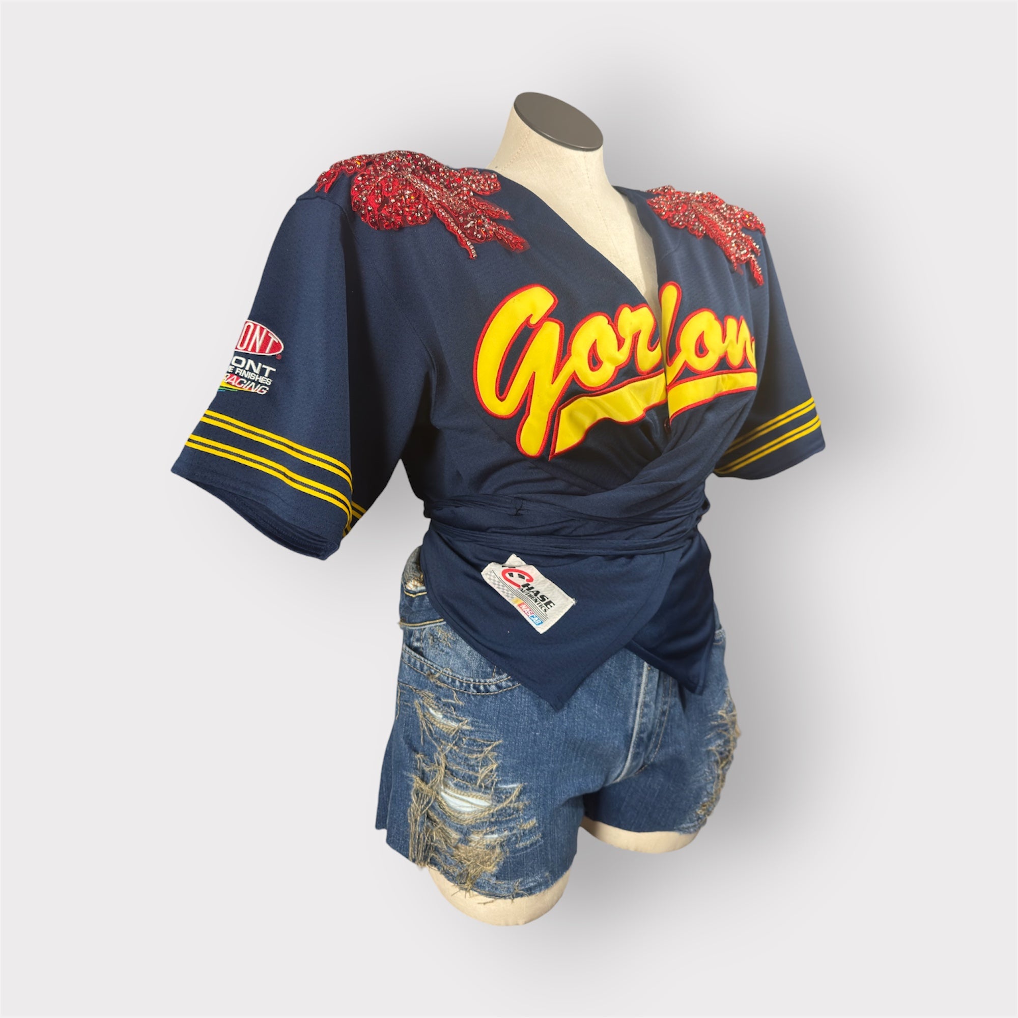 Luxe Wrap Couture Shoulder Race Car Jersey