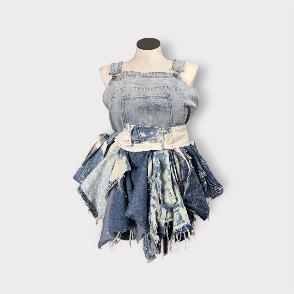 Denim Peplum Top