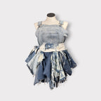 Denim Peplum Top