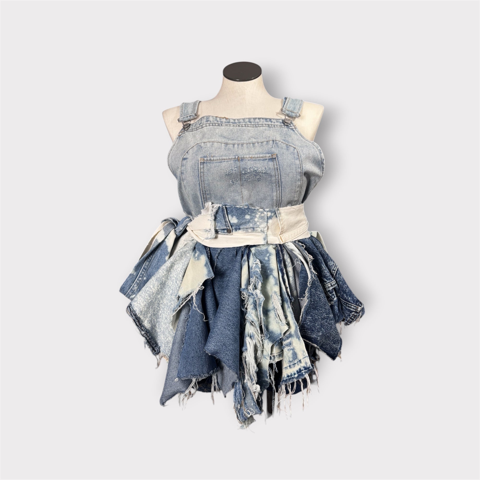 Denim Peplum Top