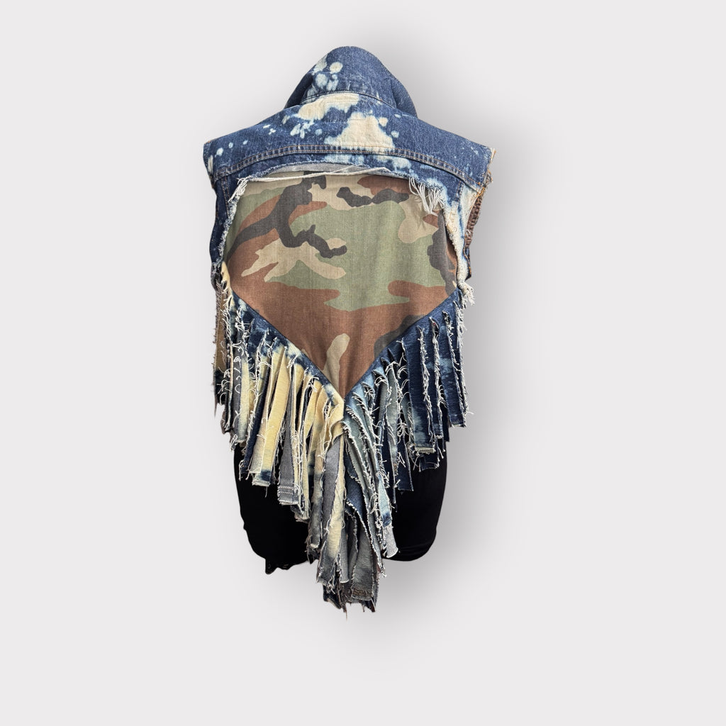 Two Toned Fringe Vest