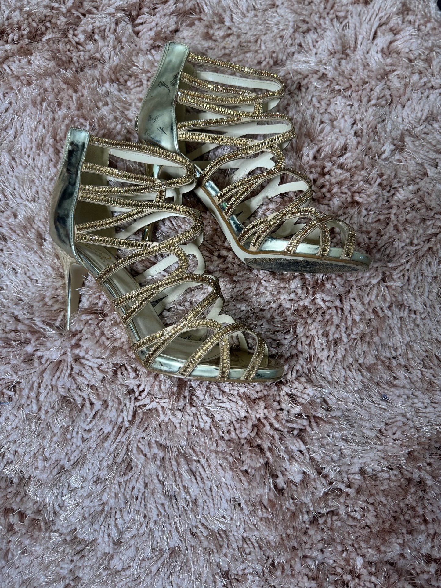Gold Sparkle Heels