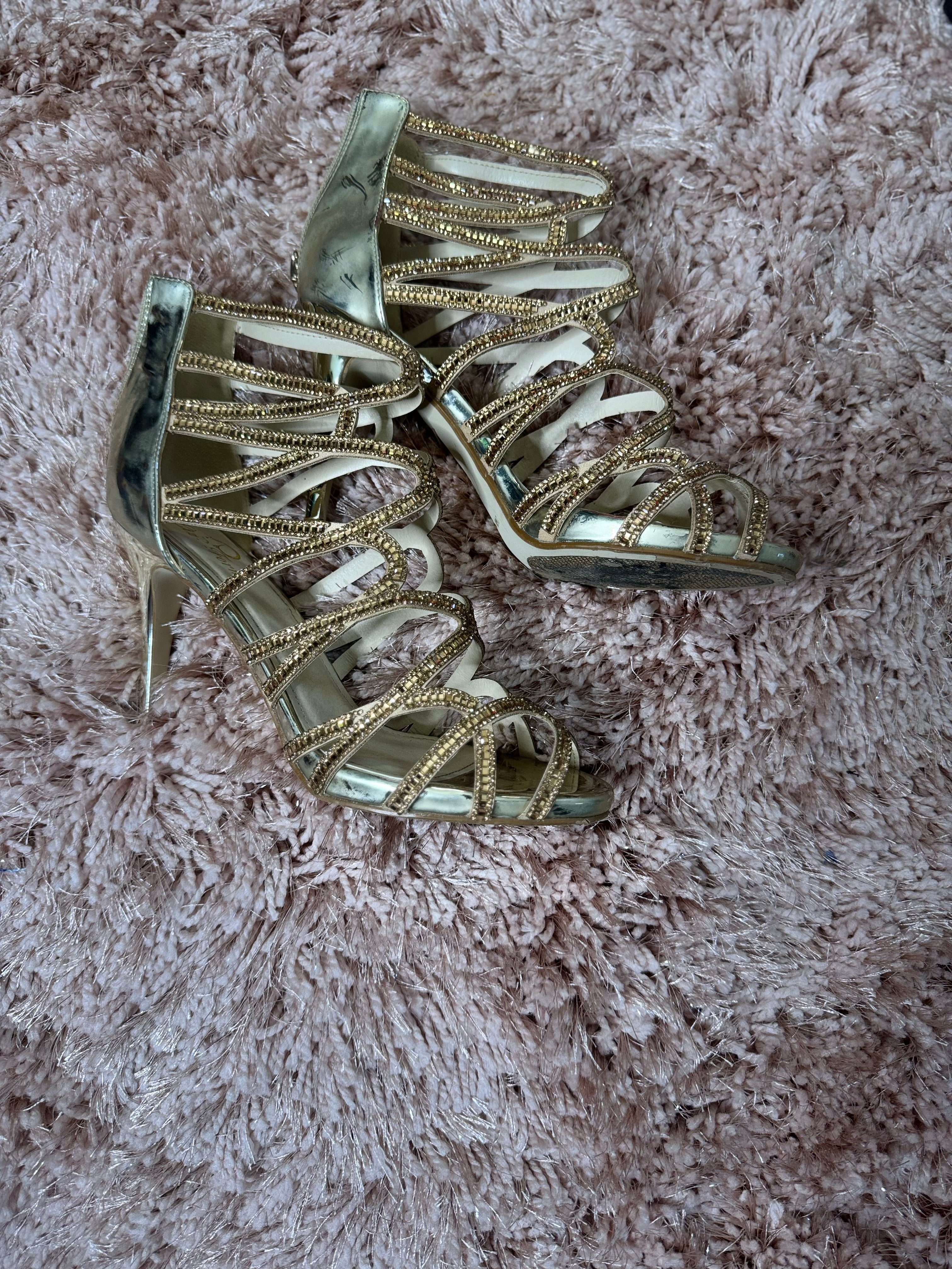 Gold Sparkle Heels