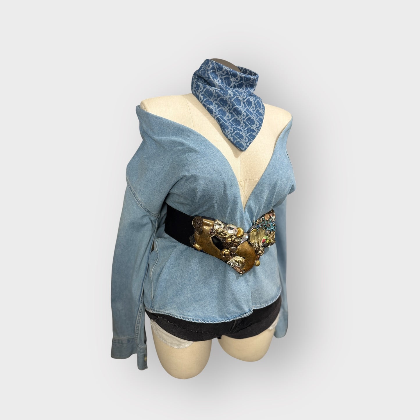 Denim Cowgirl Couture Handkerchief