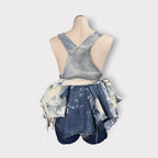 Denim Peplum Top