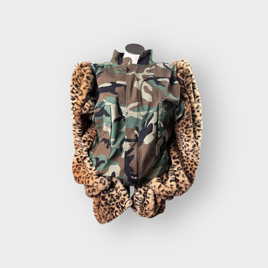 Camo Couture Faux Sleeve Jacket