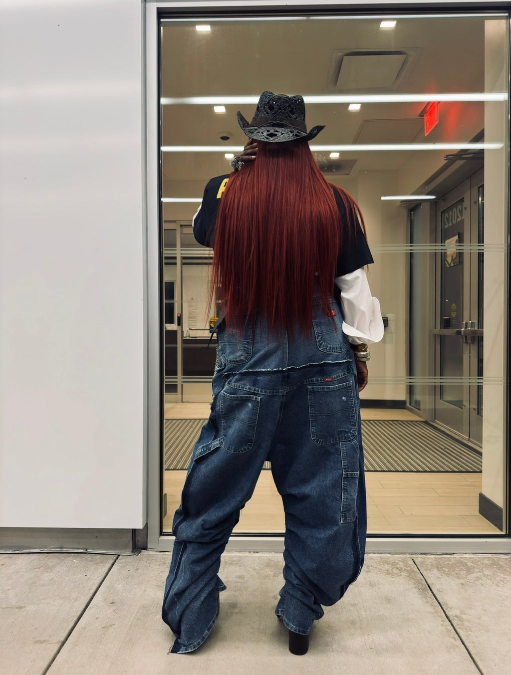 Triple Denim Drop Crotch Barrel Jeans
