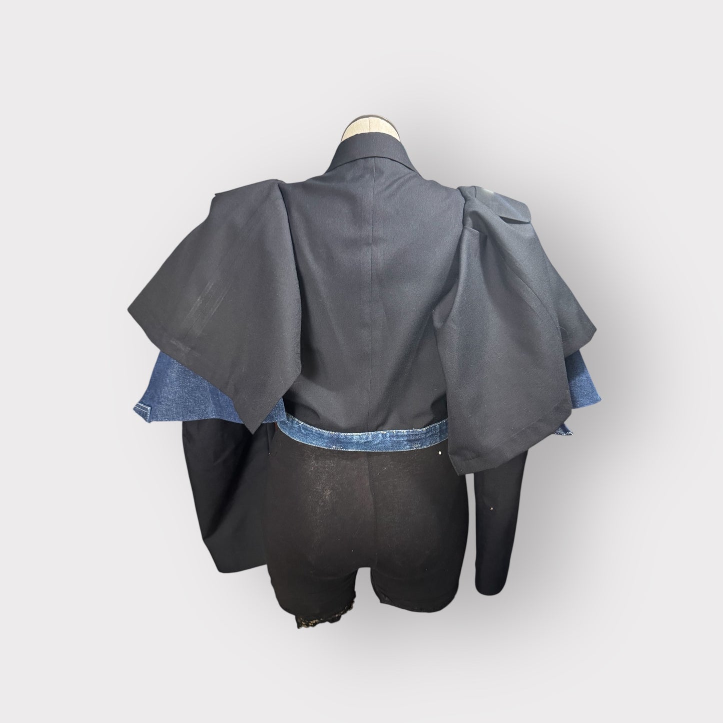 Military Couture Cape Style Jacket