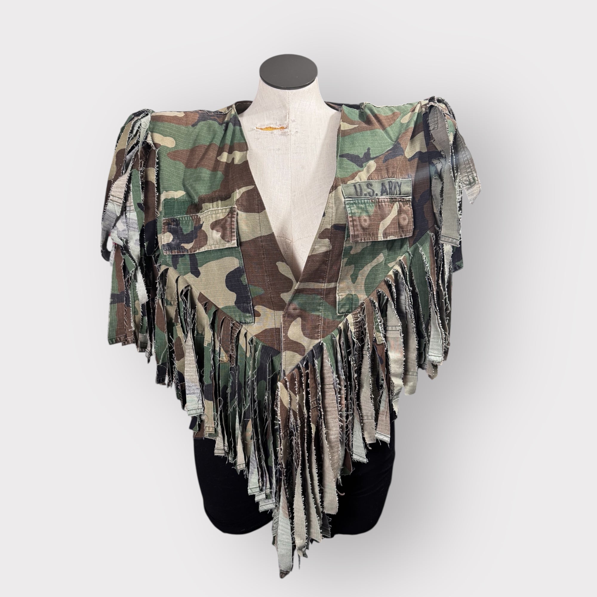 Cowgirl Couture Camo Fringe Poncho