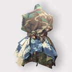 Distressed Denim n Camo Peplum