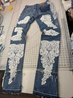 Luxe Lace Denim Stakked Jeans
