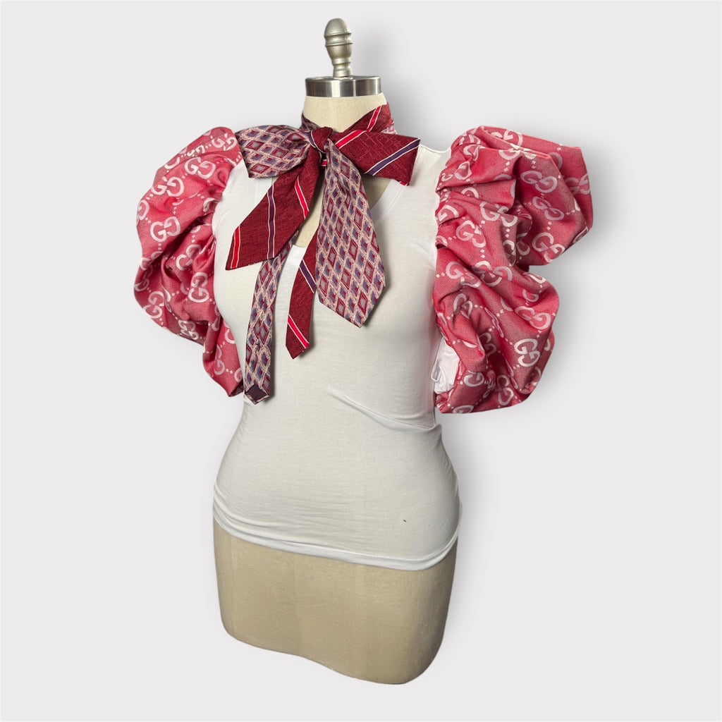Luxe Puff Sleeve Tee w Ribbons