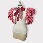 Luxe Puff Sleeve Tee w Ribbons