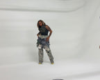 Distressed Overlay Digital Camo Cargos