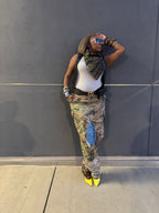 Multi Camo Harem Pant