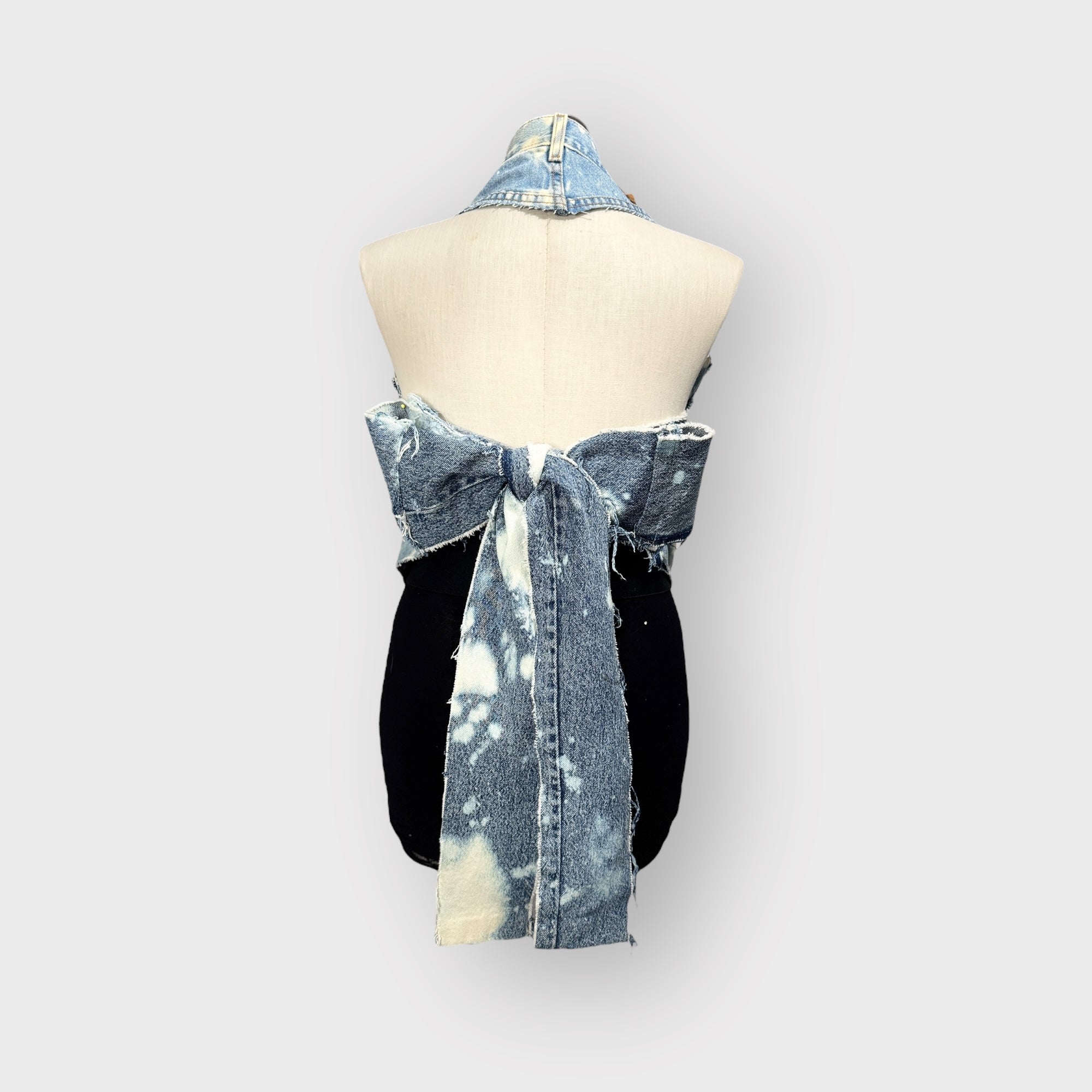 Denim Corset Style Halter