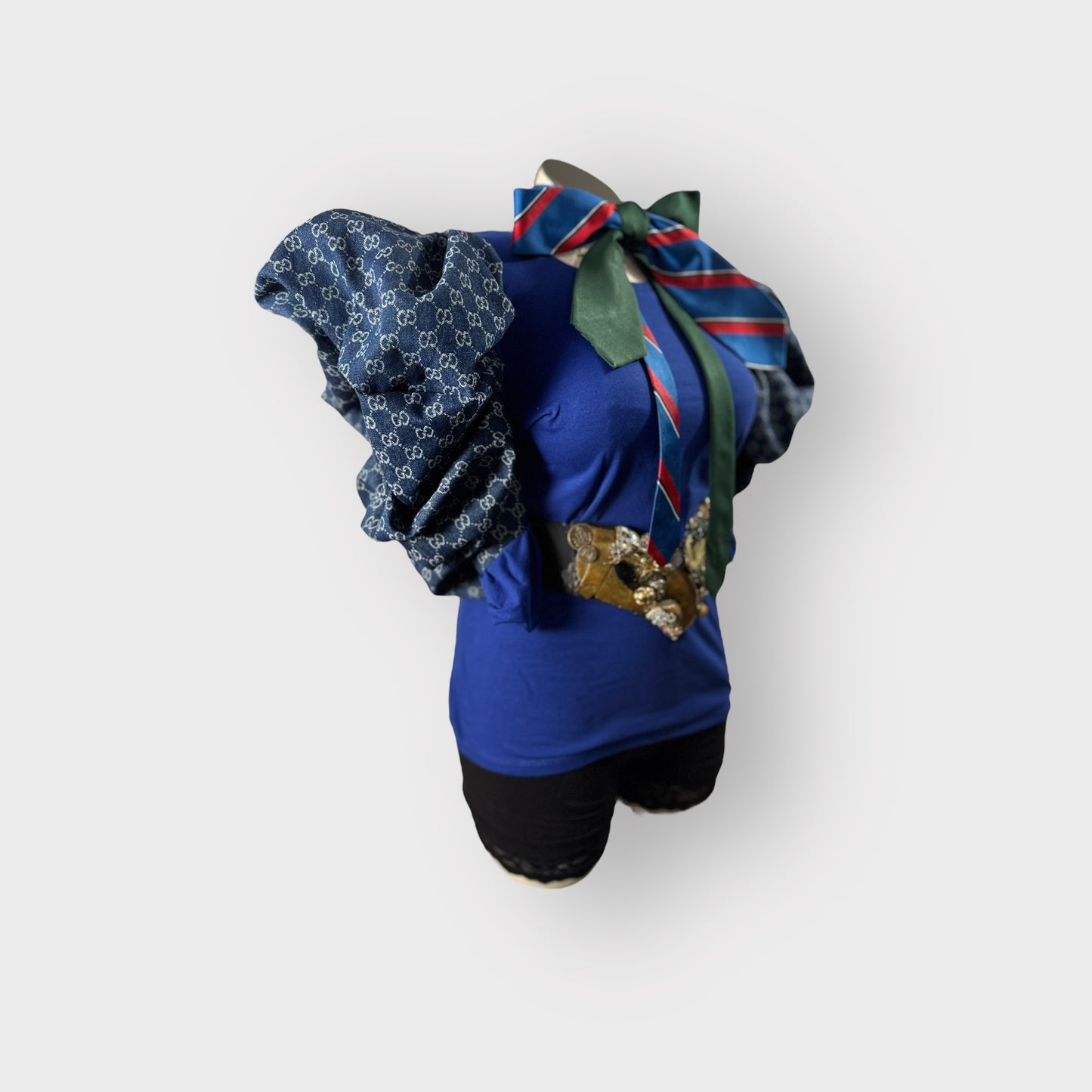 Luxe Style Handmade Couture Denim Sleeve Tee