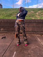 Paint Painted Splattered Camo Cargos