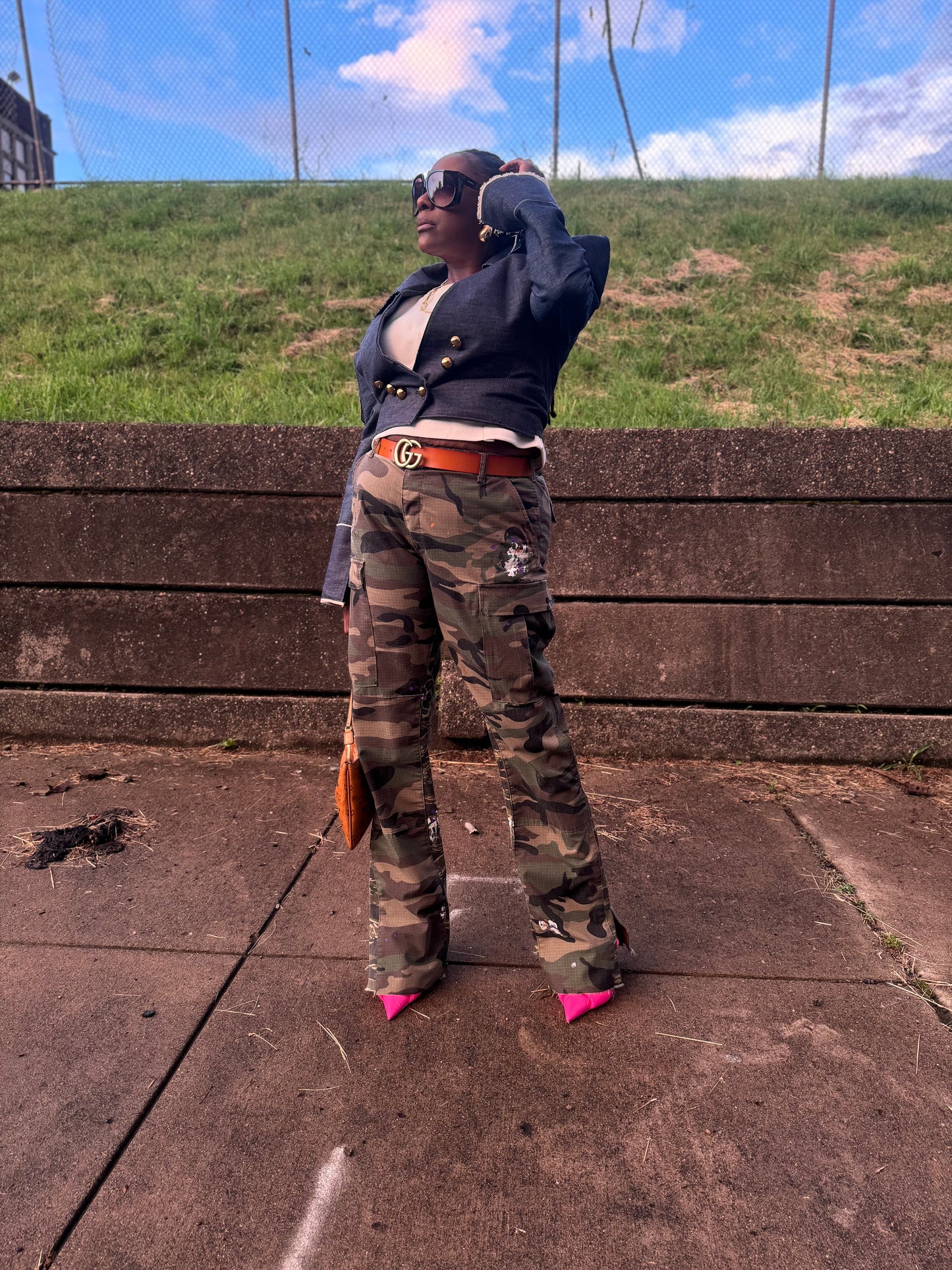Paint Painted Splattered Camo Cargos