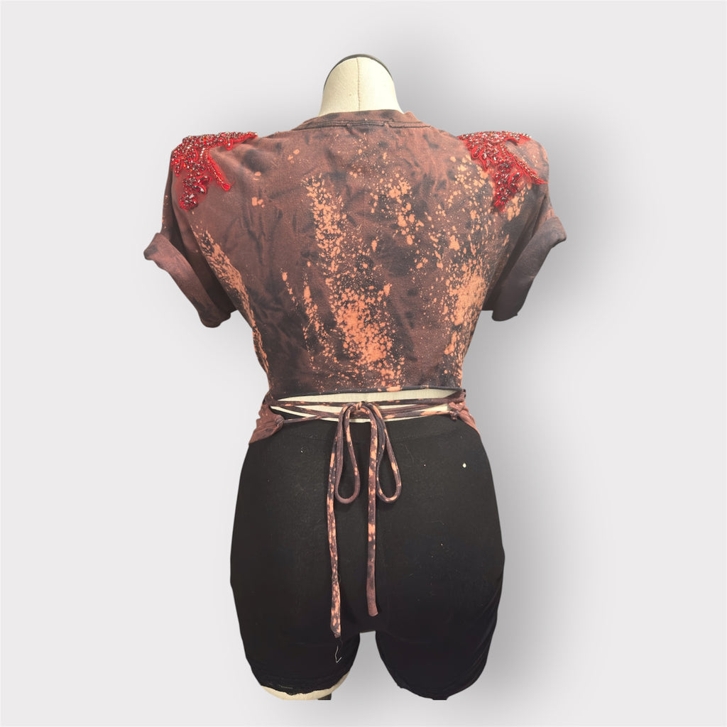 It’s a Wrap Crystalized Couture Shoulder Tee