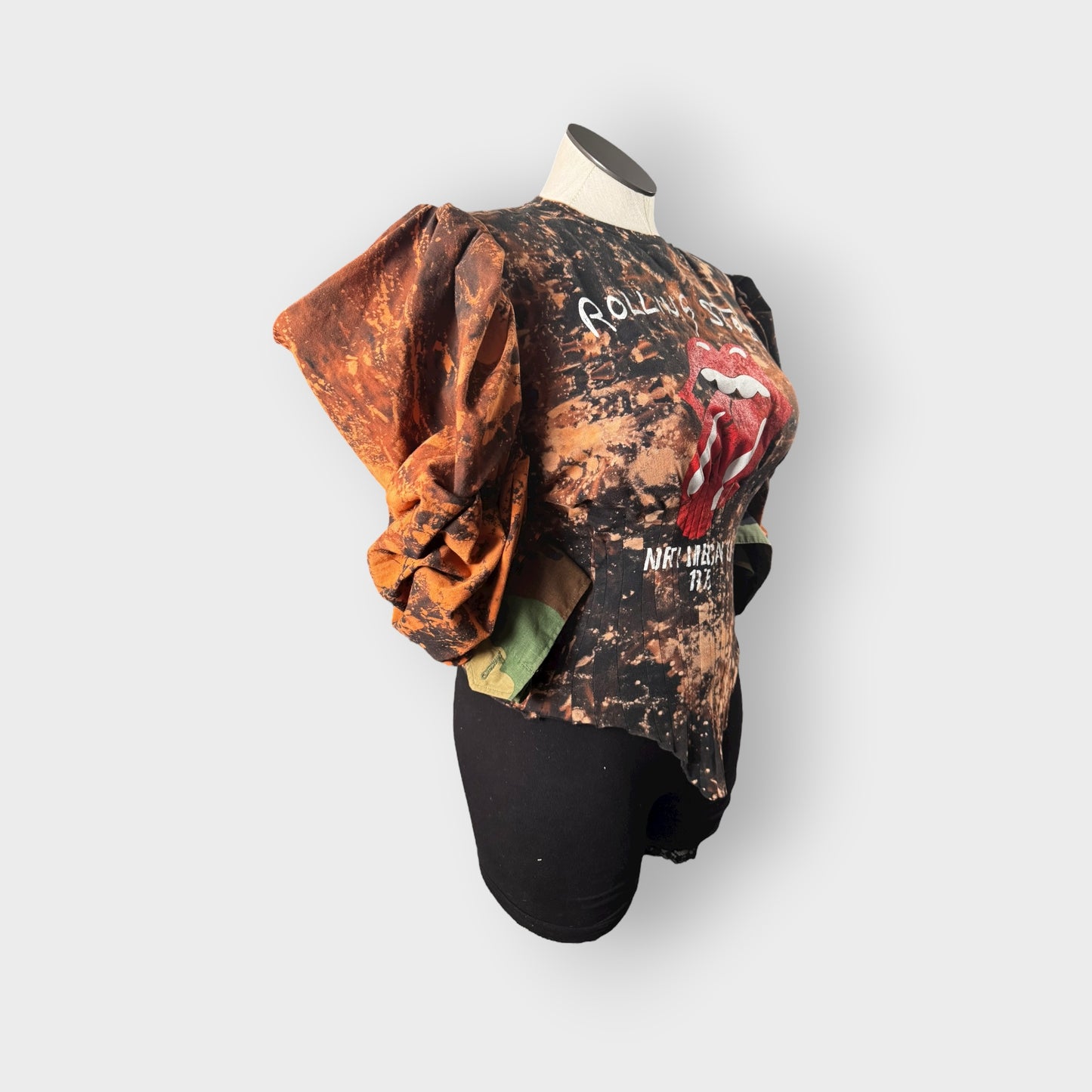 Custom Corset Style Puff Sleeve Tee