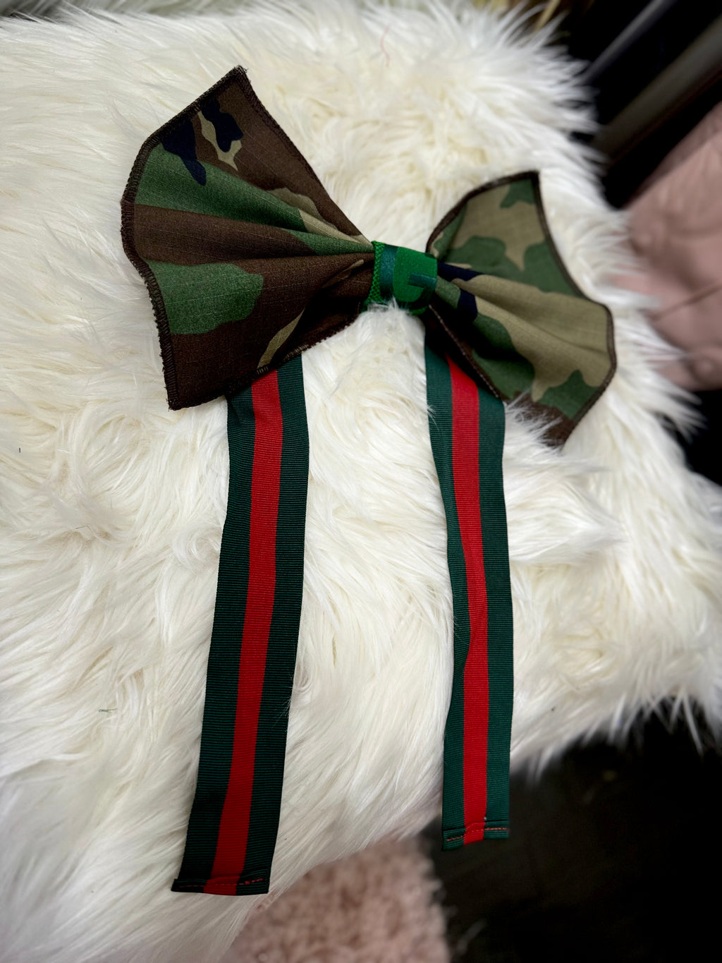 Camo Bow Tie with Luxe Details