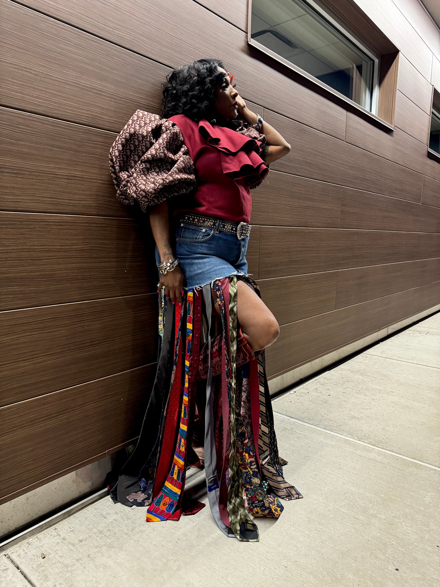 Deluxe Designer Insp. Ruffle Crewneck