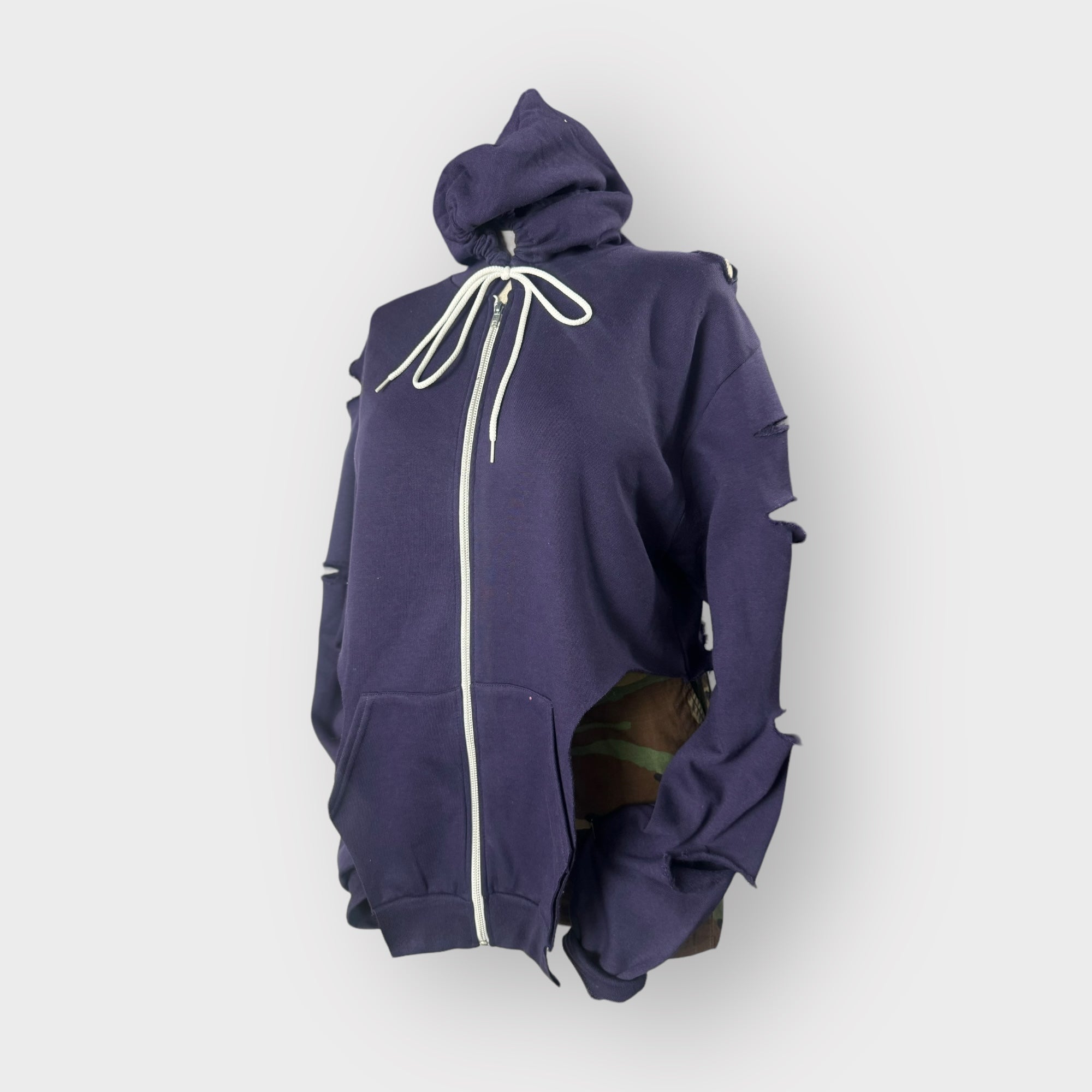 Purple Corset Style Zip Hoodie