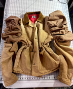 Work Wear to Runway Puffy Sleeve Coat w Custom Cinched Waist