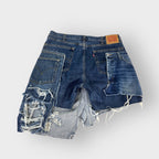 Distressed Denim Layover Bermuda’s