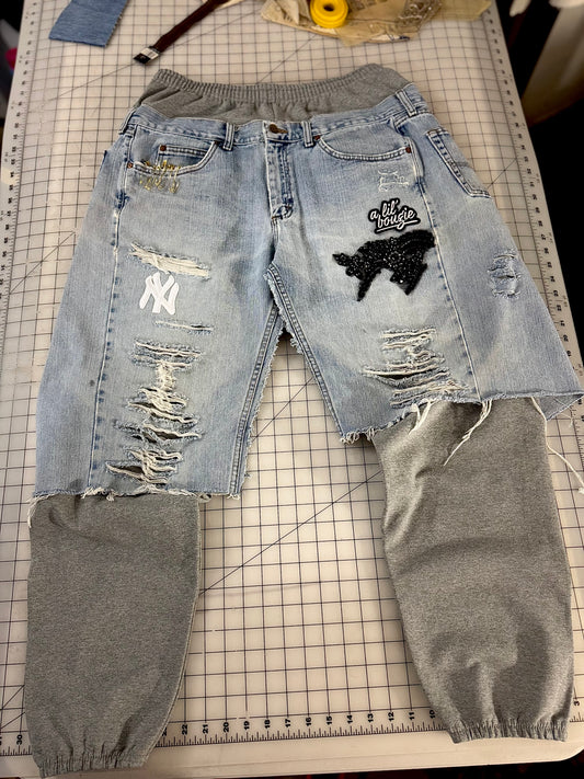 Street style over skirt joggers