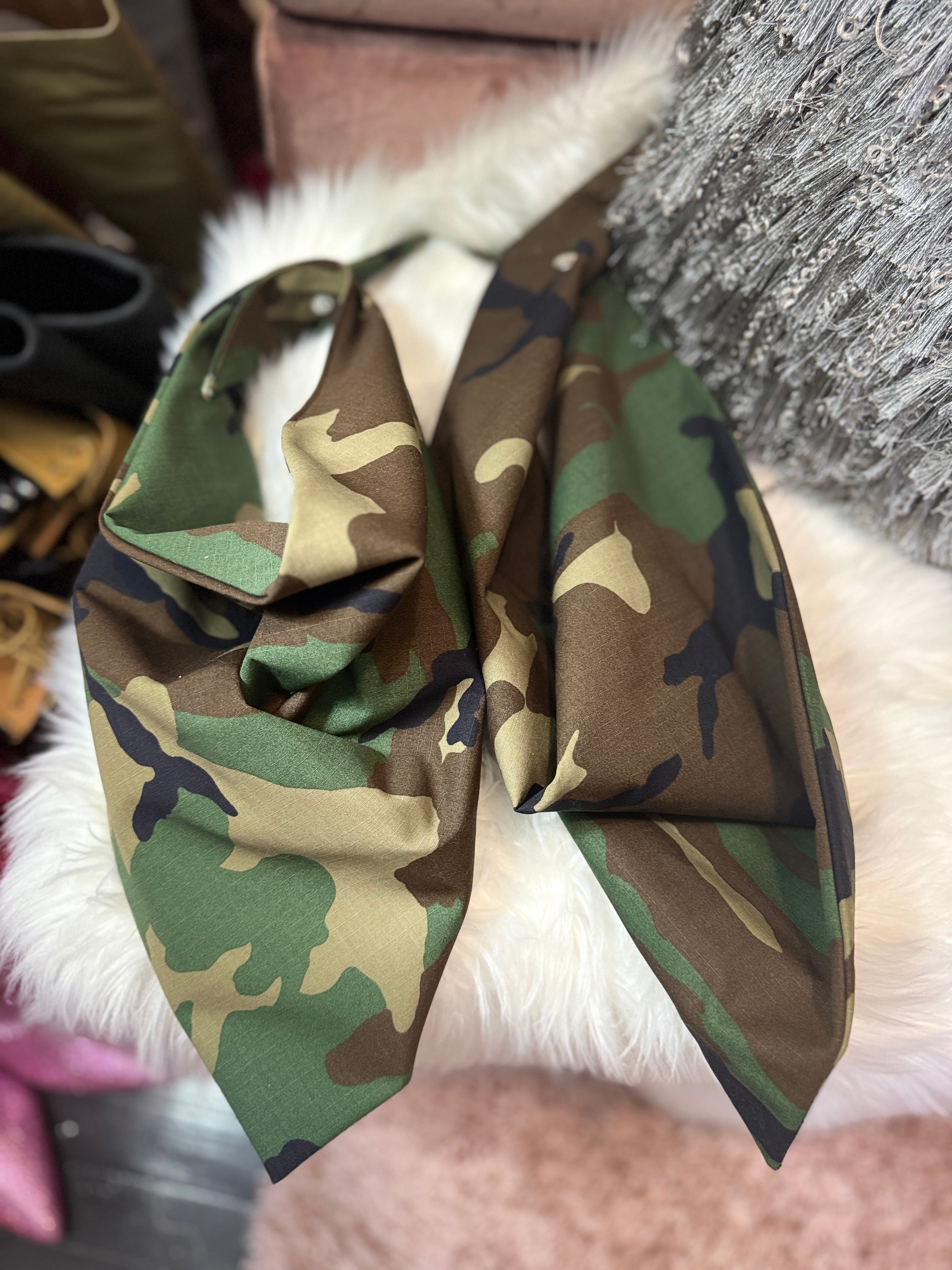 Luxe Cowgirl Couture Camo Handkerchief