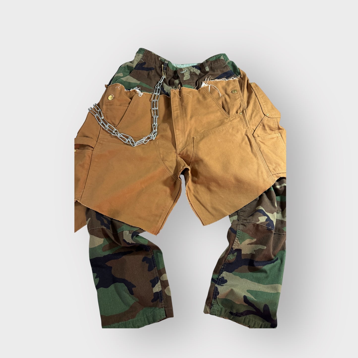 Street Style Carhartt & Camo Overlay Cargos
