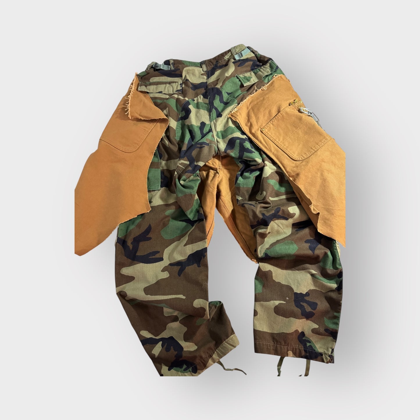 Street Style Carhartt & Camo Overlay Cargos