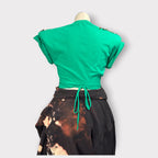 Bling Padded Shoulder Wrap Tee