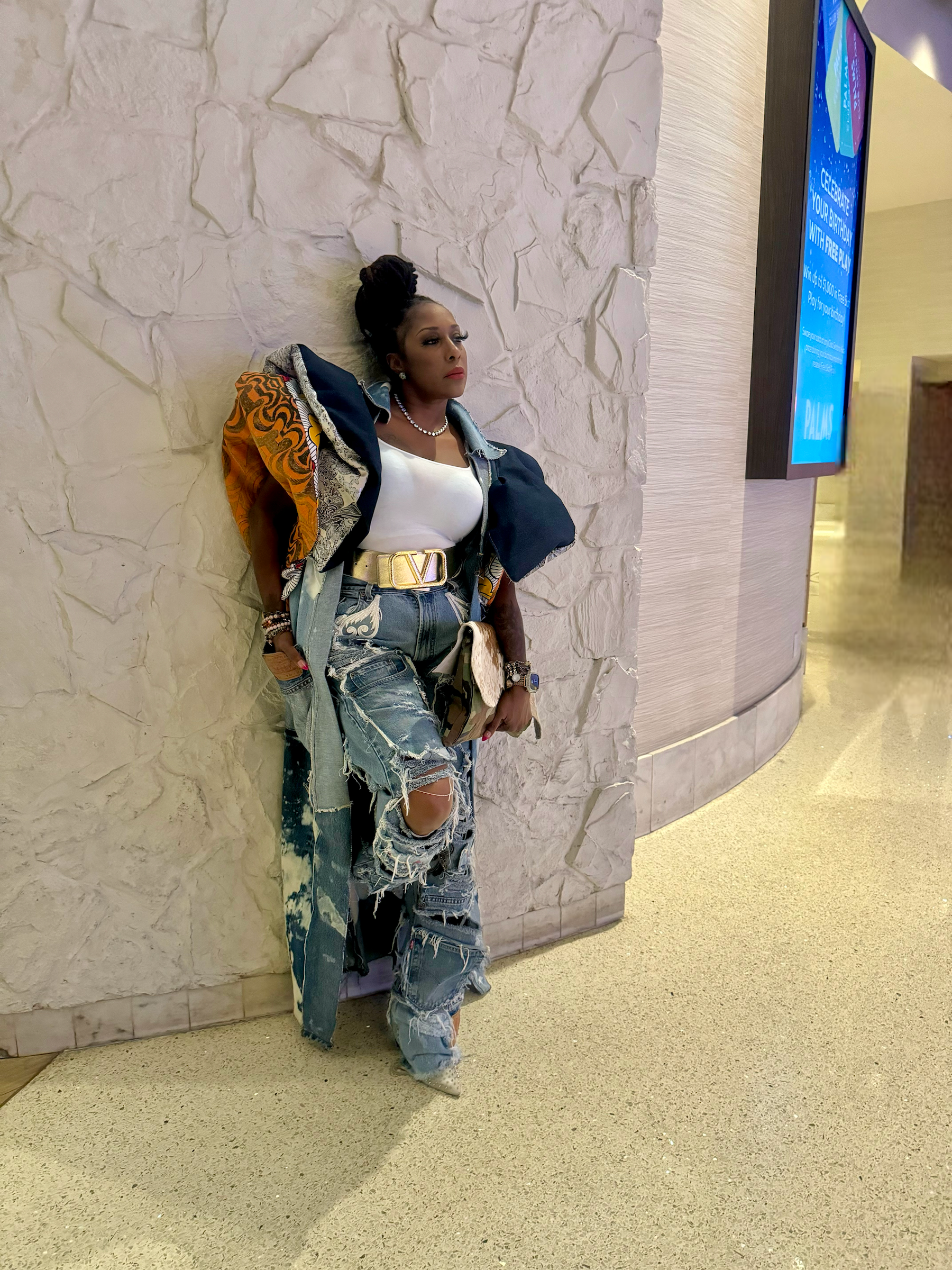 Couture Denim Patchwork Jeans