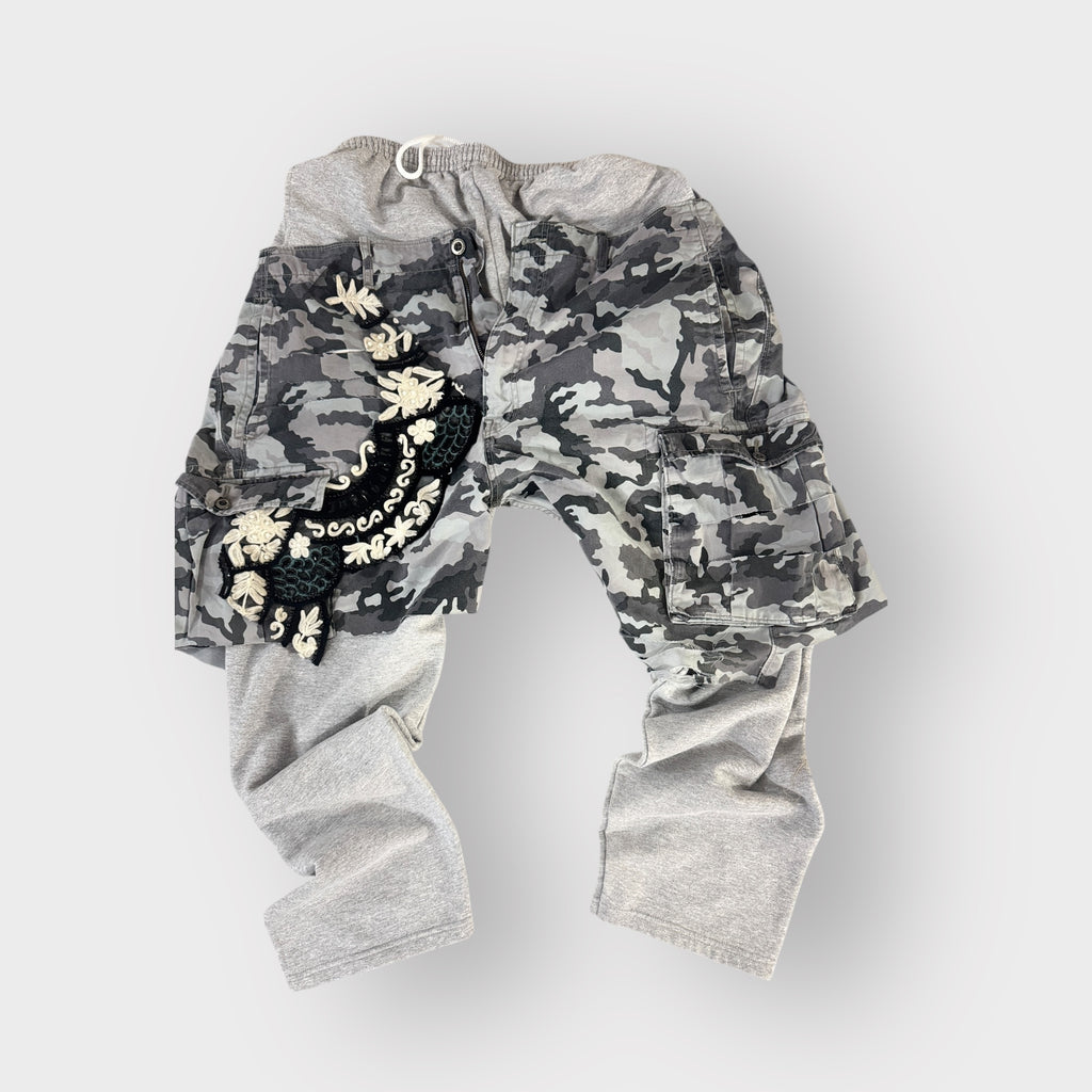 Grey Camo Overlay Joggers