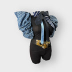 Deluxe Edition Denim Handmade Tee with Ribbon Bow Tie