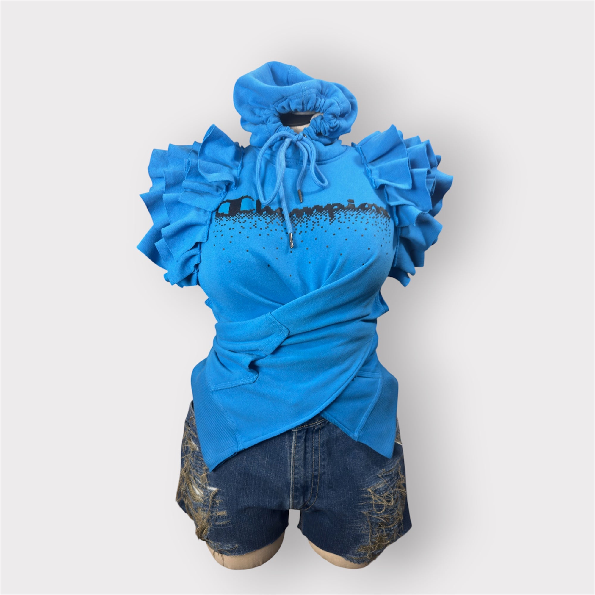 Ruffle Wrap Hoodie