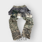Distressed Overlay Digital Camo Cargos