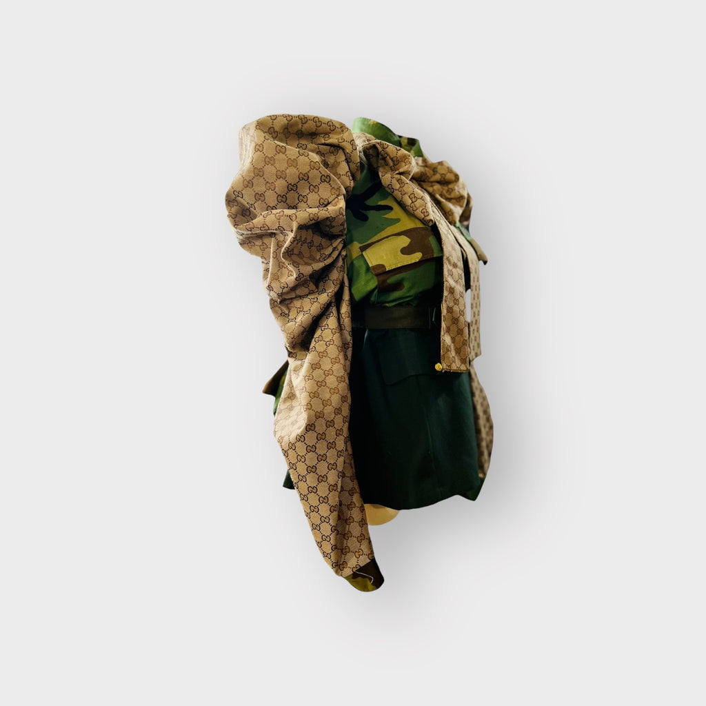 Military Couture Ruffle Tail Jacket