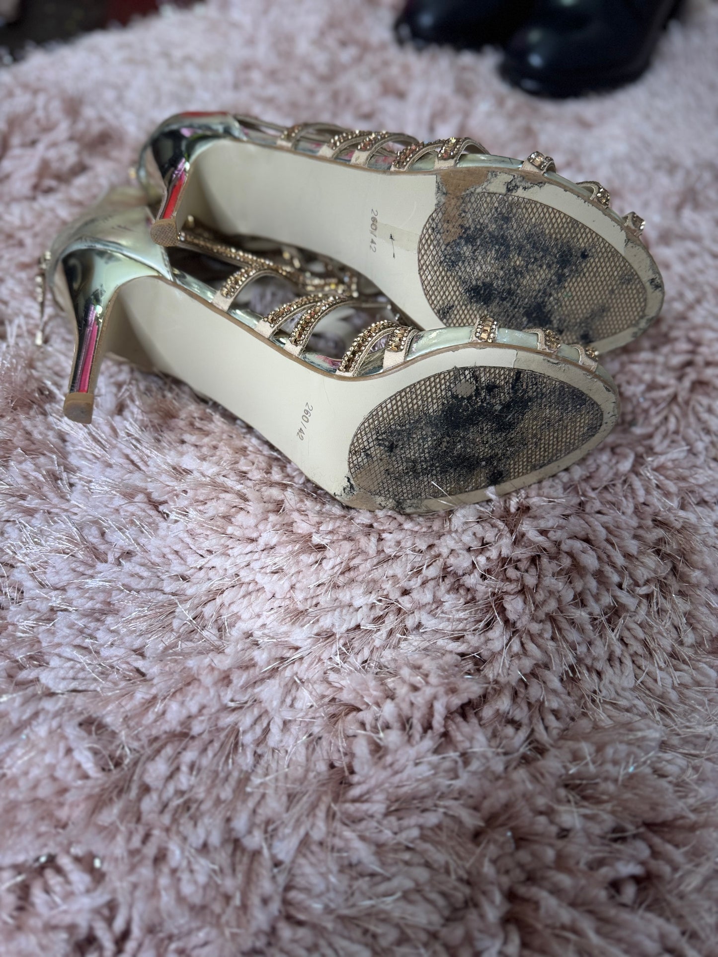 Gold Sparkle Heels