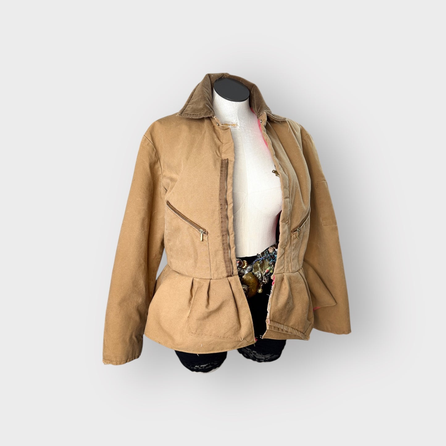 Workwear Peplum Coat