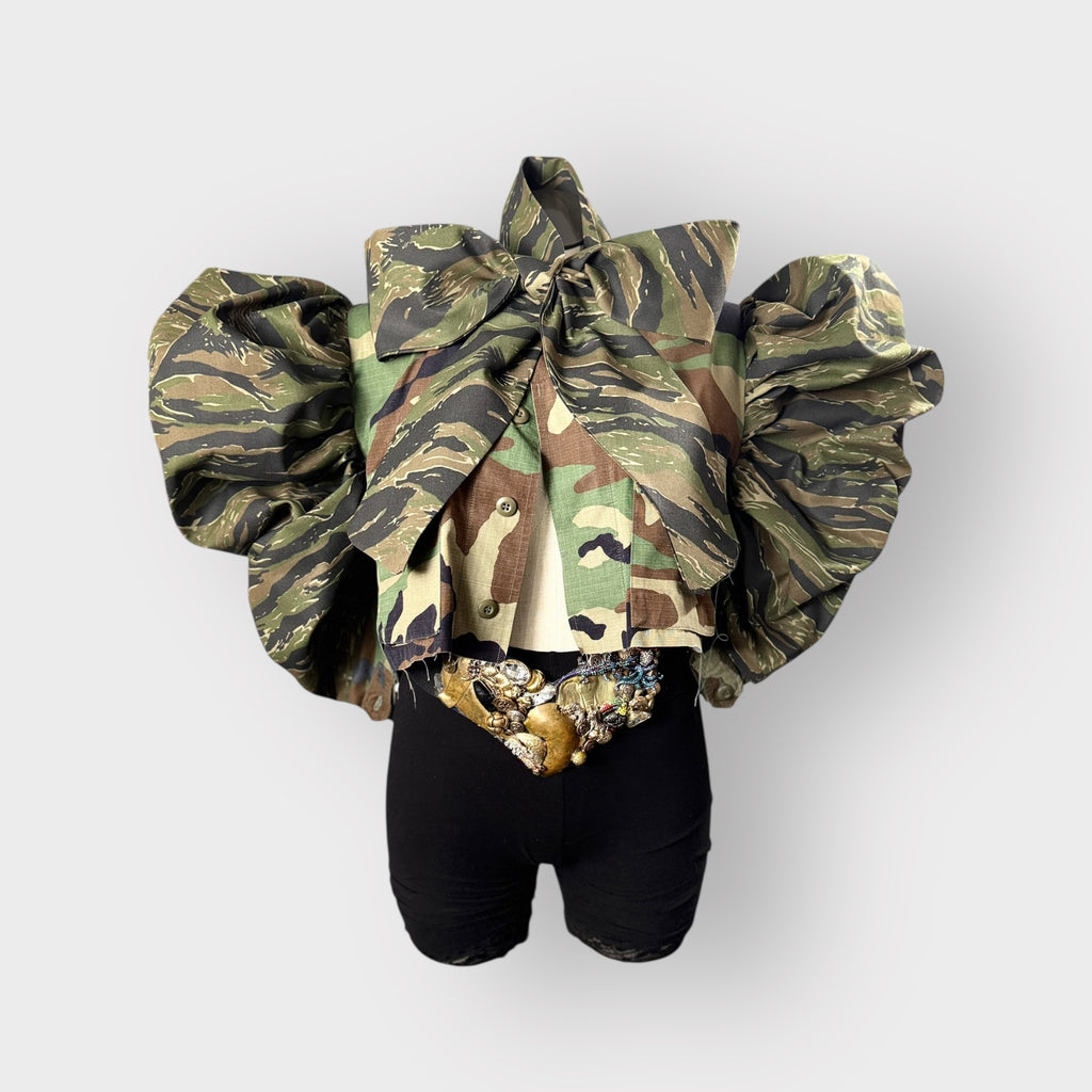 Deluxe Cropped Power Bow Camo